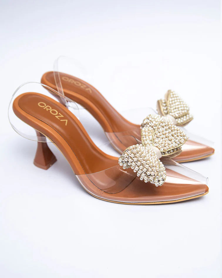 EMMA Hand Embellished Bow Heels