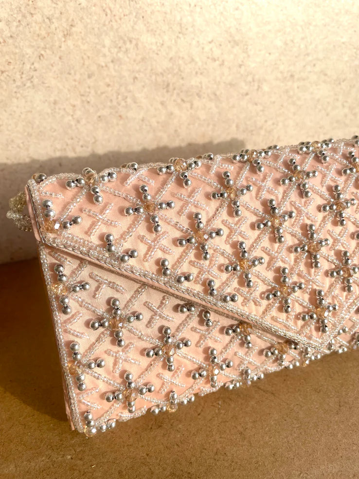 Baby Pink Envelope Clutch