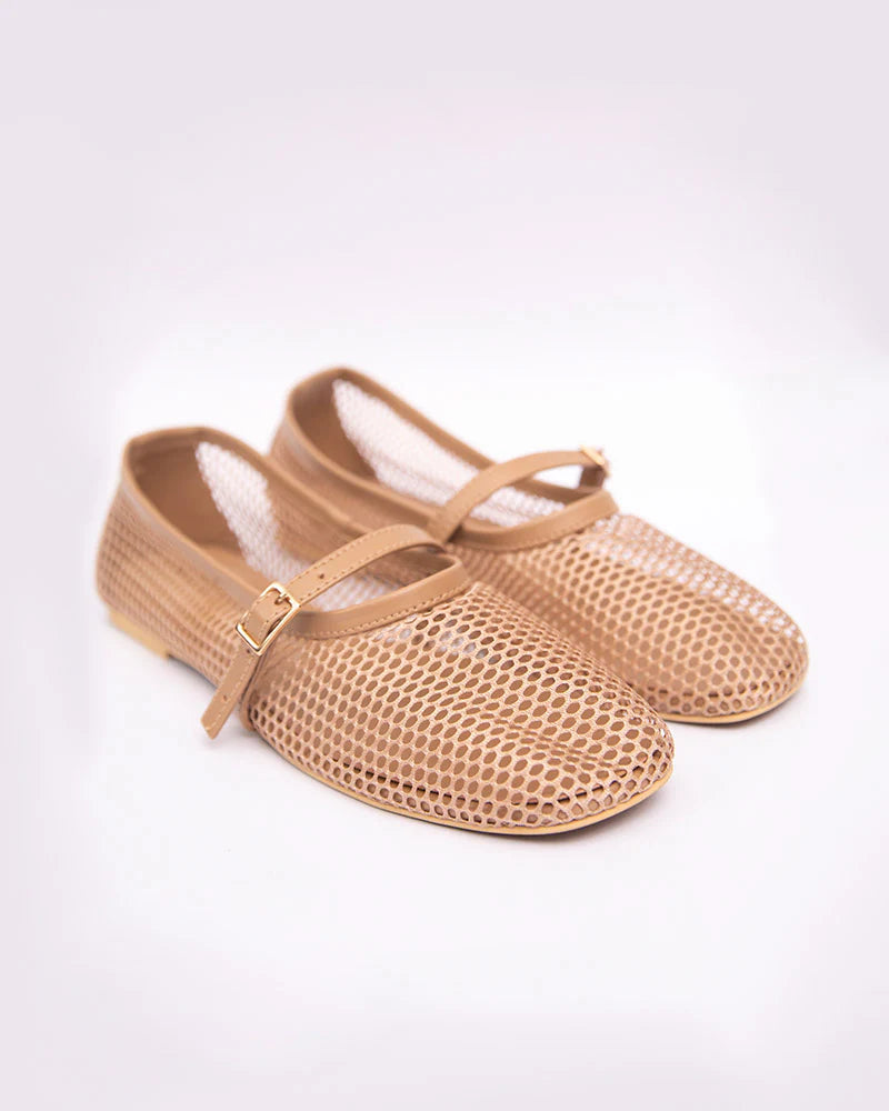 ELLA Fishnet Ballet Pumps