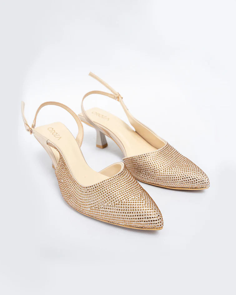 ARIA Crystal studded Pointed Heels
