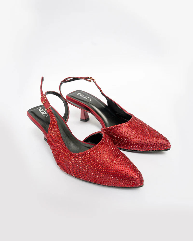 ARIA Crystal studded Pointed Heels