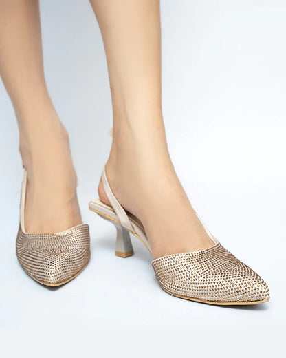 ARIA Crystal studded Pointed Heels