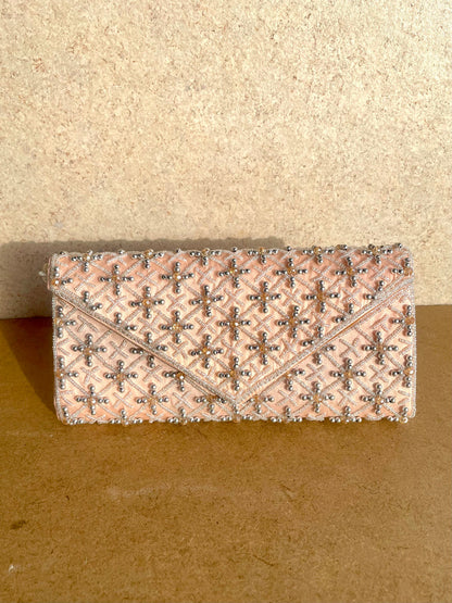 Baby Pink Envelope Clutch