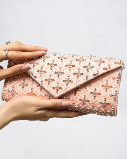 Baby Pink Envelope Clutch