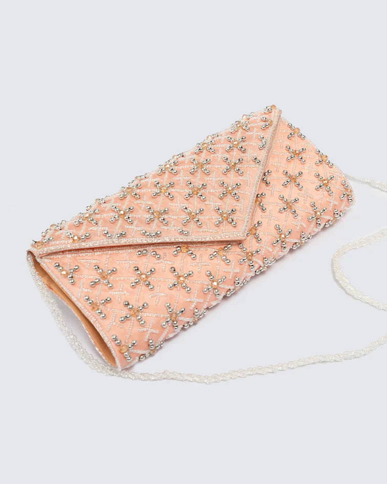 Baby Pink Envelope Clutch