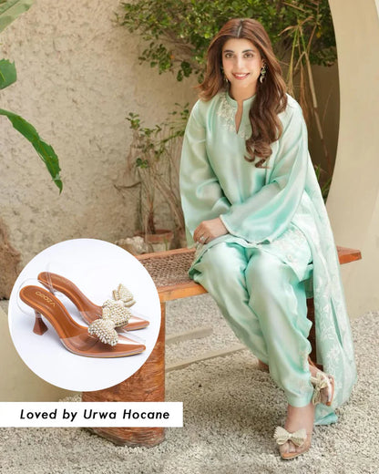 EMMA Hand Embellished Bow Heels